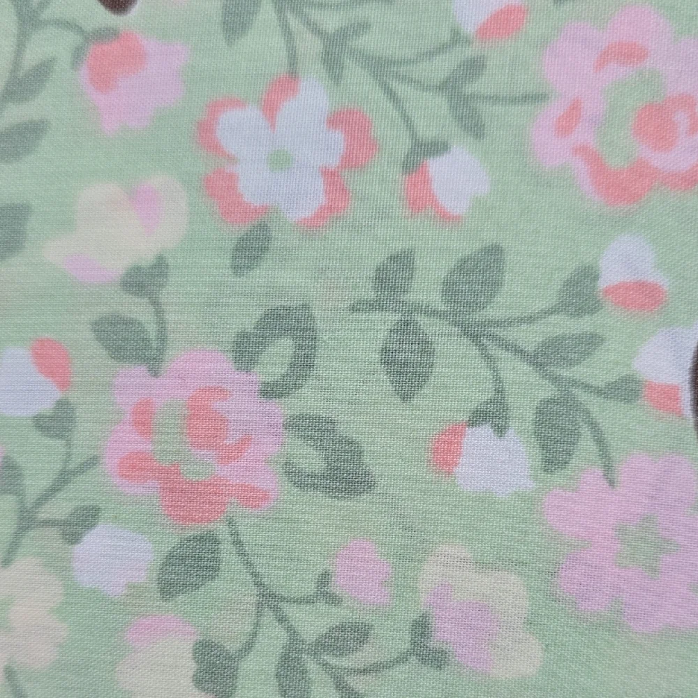 Cath Kidston Green Pink Bunny Floral Full Sheet Set 100% Cotton Spring Easter
